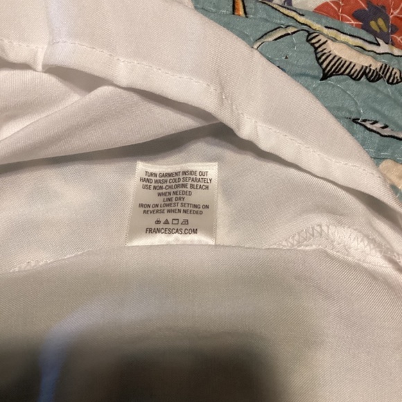 Women's Front Tie Mi Ami stitched flower 3 quarter sleeve - Picture 9 of 14